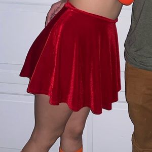 RED VELVET SKIRT